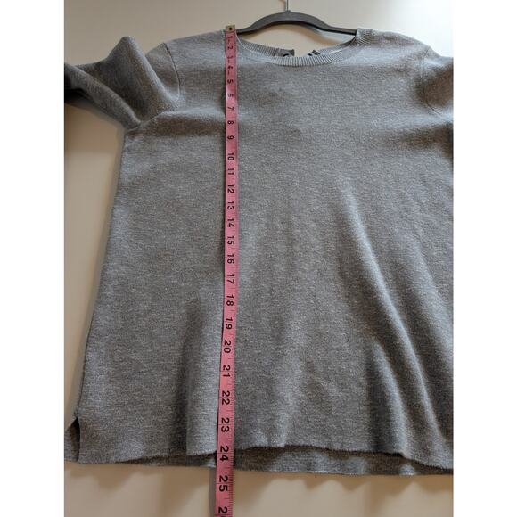 Madewell Sweater Lace Up Back Pullover Fall Winter Ballet Boho Gray Blue Size M - Picture 11 of 11